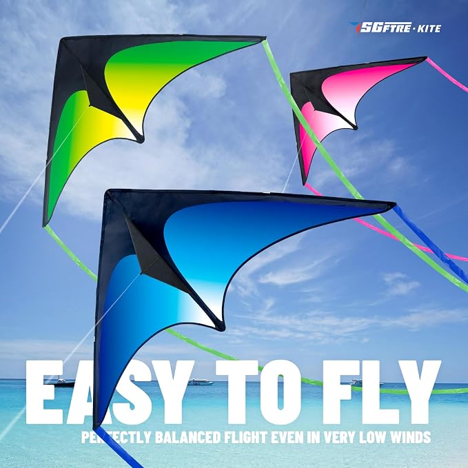 SGftre Delta Kite Three Set for Kids and Adults, Perfect Family Kite for Parks - Image 2