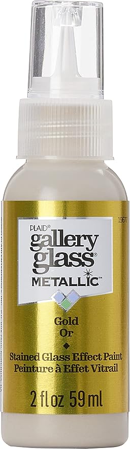 Gallery Glass Gold Stained Glass 2 fl oz Brilliant Metallic Finish Paint by GalleryGlass