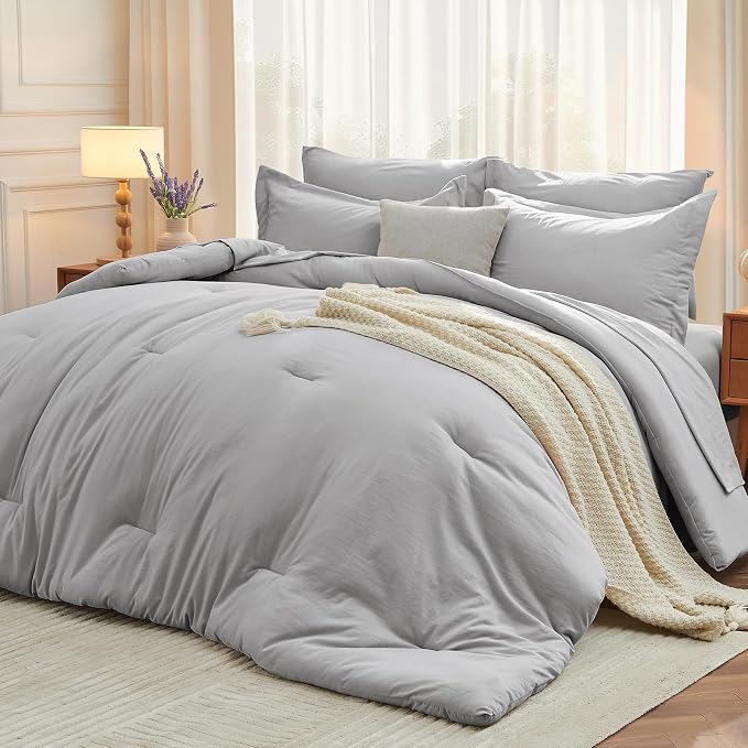 MUXHOMO 5 Pieces Twin XL Comforter Set, Soft Bed in a Bag Twin XL Size by MUXHOMO