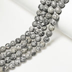 MJDCB AAA Natural Map Stone Beads Gray Picasso Stone Beads - Image 6