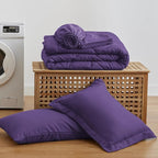 Love's cabin Twin XL Comforter Set Purple, 5 Pieces Twin XL Bed in a Bag - Image 6