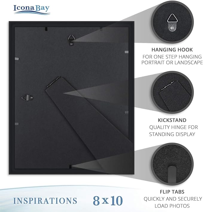 Icona Bay 8x10 Picture Frames, Beautifully Detailed Molding, Contemporary - Image 8