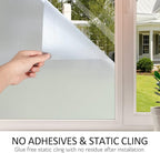 HIDBEA Frosted Window Privacy Film Heat Control UV Blocking, Static Cling - Image 7