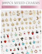 JIALEEY 300Pcs Assorted Gold-Plated Enamel Charms - Image 7