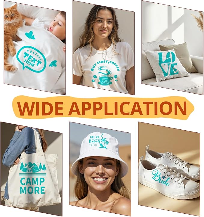 HTVRONT Turquoise Heat Transfer Vinyl - Image 4