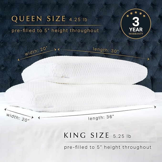 Aricove Bed Pillow for Sleeping, Side Sleeper Pillow for Adults, King Size - Image 4