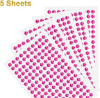 HARFINGTON 5 Sheet/800pcs Rhinestone Adhesive Stickers Self Adhesive Acrylic - Image 3