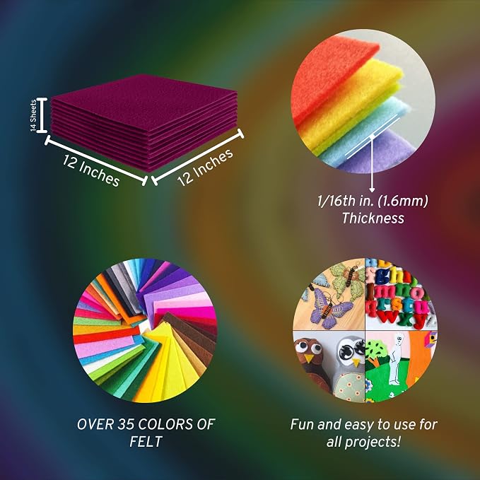 FabricLA Acrylic Felt Sheets for Crafts - Image 3