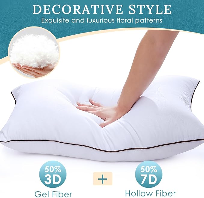 HUXMEYSON King Size Pillows Set of 2, Luxury Hotel Bed Pillows Set - Image 4