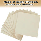 100 Pieces 5x5 Inch Wood Squares Unfinished Basswood Plywood Wooden Sheets 1/8 - Image 3
