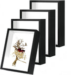 HD Glass Wooden Black Hollow Photo Frame, 4x6 Shadow Box Frame, Seashell by CROISSANT