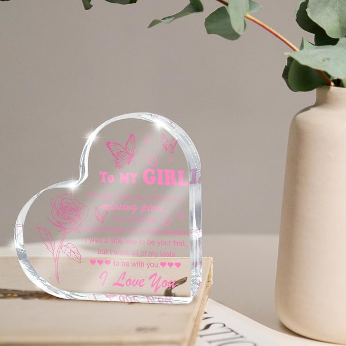 Love Heart Shaped Acrylic for Women, Anniversary Valentine's Day Gift, Couple - Image 4