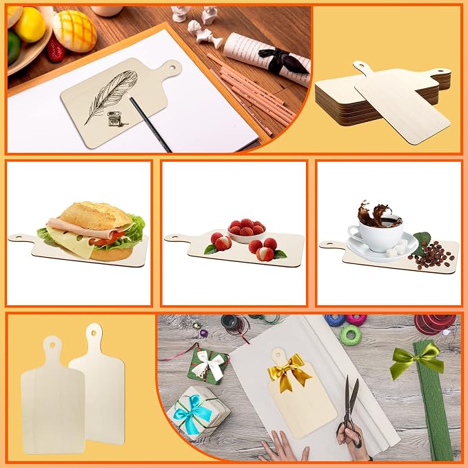 Vmiapxo 16 Pcs Unfinished Wooden Cutting Boards - Image 6