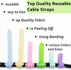 80pcs Cable Ties Reusable Macaron-inspired Color Wire Ties Cable Management - Image 5