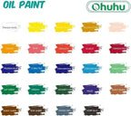 Ohuhu Oil Paint Set, 24 Oil-Based Colors, 12ml/0.42oz x 24 Tubes Non-Toxic Oil - Image 5