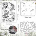 4Pcs Clear Stamps and Cut Dies Set - Image 2