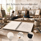 Artist’s Sketchbook Hardcover – 200GSM Very Thick Paper – Large, Spiral Sketch - Image 5