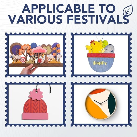 Rowood Colored Plywood Sheets for Laser Cutting, 7 Pack 3mm Thin Unfinished - Image 5