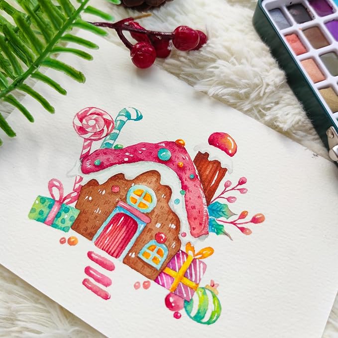 Artecho Watercolor Paint Set 50 Colors, Travel Watercolor Set - Image 6