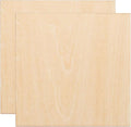 HARFINGTON 2pcs 2mm Basswood Plywood Sheets 4" x 4" x 3/32" Thin Unfinished by HARFINGTON