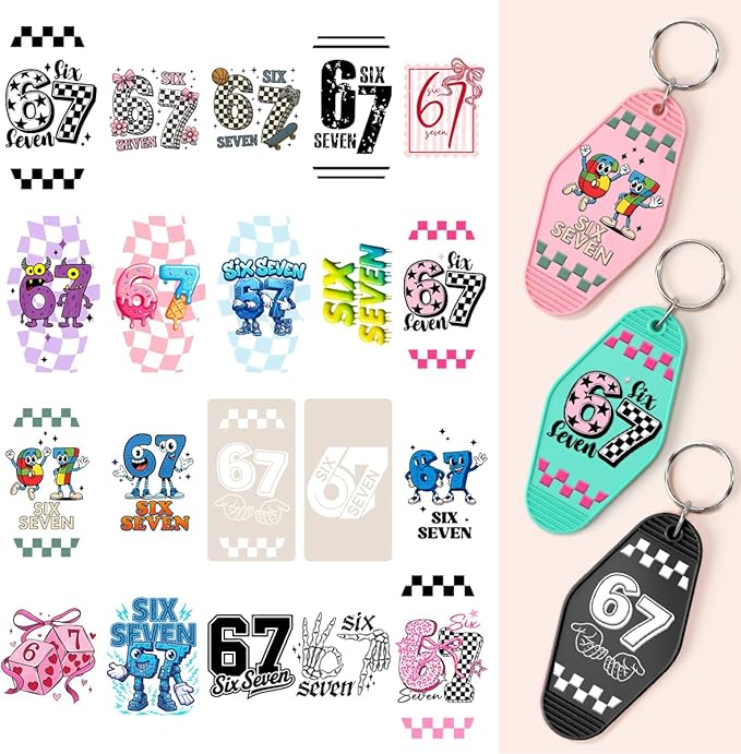 KACIOLA STUDIO 80PCS 67 UV DTF Wrap Stickers-67 Theme UV DTF Stickers by KaciolaStudio