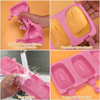 Mity rain 2 Pack Cake Pop Molds Silicone, 8 Cavity Reusable Cakesicle Molds | - Image 8