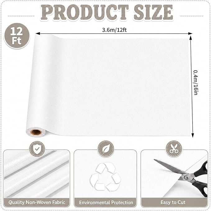 White Bulletin Board Roll Non-Woven Fabric Poster 16in X 12ft | Back to School - Image 2