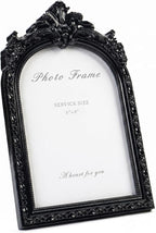 Cuspin Vintage Picture Frame 6x8 Black Frame, Ornate Resin Photo Frame by Cuspin