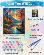 TOCARE Moonlit River Paint by Numbers Kit - Image 3
