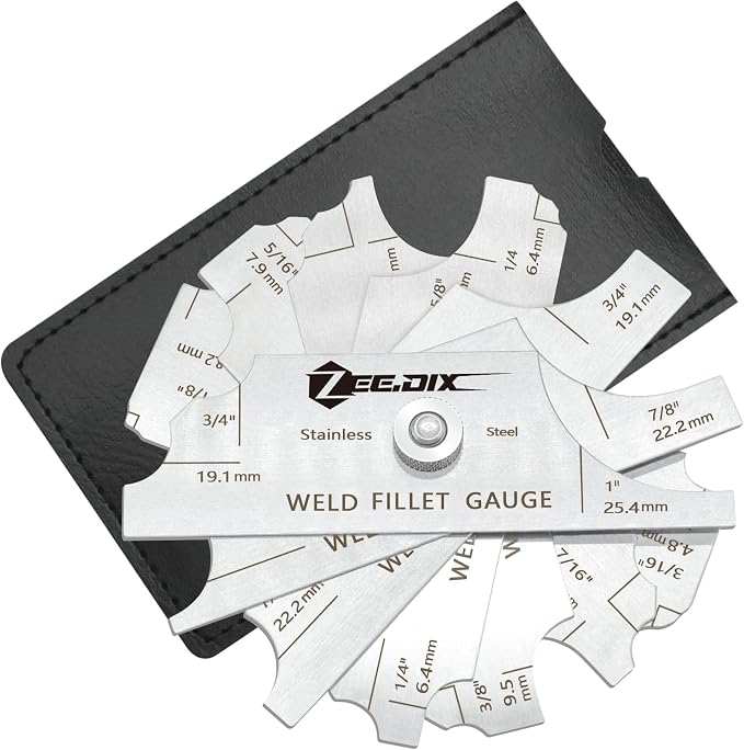 ZeeDix Metal Fillet Weld Gauge Set | Stainless Steel Welding Inspection Gauge by ZeeDix