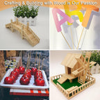 Yaliuliu 1/4 x 17.7 Inch 20PCS Wood Dowel Rods, Round Solid Wooden Dowels Craft - Image 7