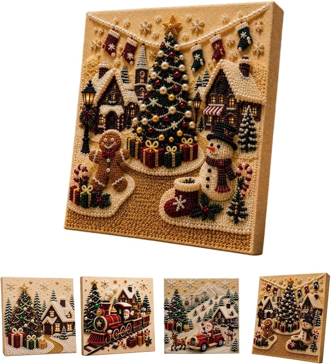 DIY Christmas Pearl Diamond Painting Art Kit by Unknown
