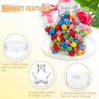 Yinkin 30 Pcs 5.5 oz Star Sand Art Bottles Plastic Clear Sand Bottles - Image 4
