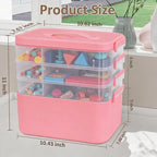Gifhomfix 4-Layer Plastic Craft Organizers and Storage Box - Image 2