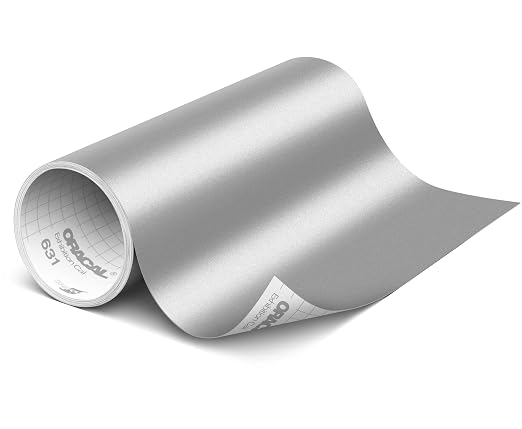 ORACAL 631 Matte Silver Grey Metallic Vinyl Durable Roll Easy to Weed Permanent by Orafol