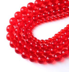 8mm 46pcs Garnet Red Glass Crystal Beads Natural Stone Beads - Image 3