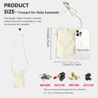 6Pcs 13x17cm Blank Canvas Crossbody Bag, Bulk Mini Zipper Shoulder Bags - Image 3