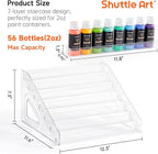 Shuttle Art Acrylic Paint Organizer, 7 Layers Clear Storage Rack, Snap On - Image 3