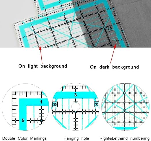Quilting Square Rulers, 7 Square Quilting Templates Quilt Ruler - Image 4