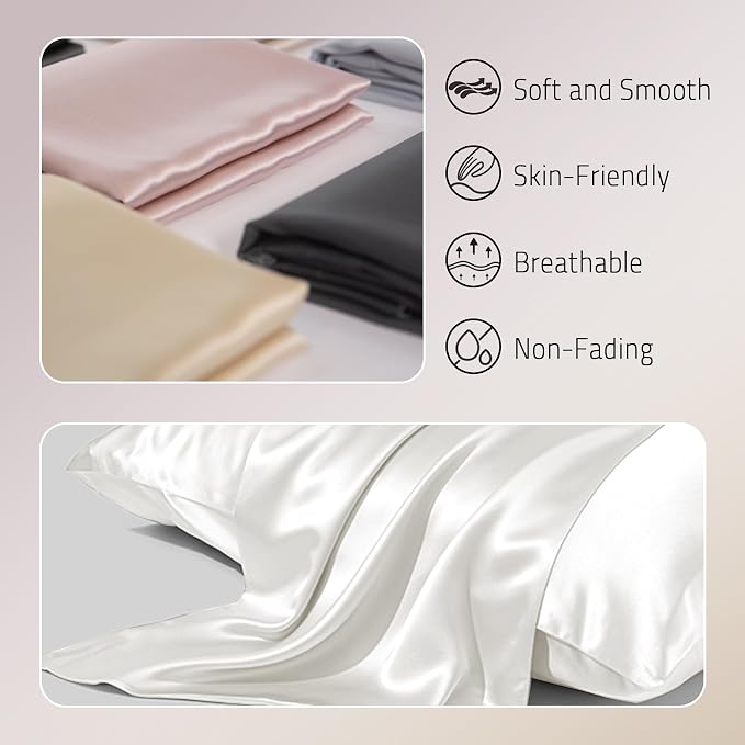 Gabire Mulberry Silk King Size Pillow Cases - Image 2