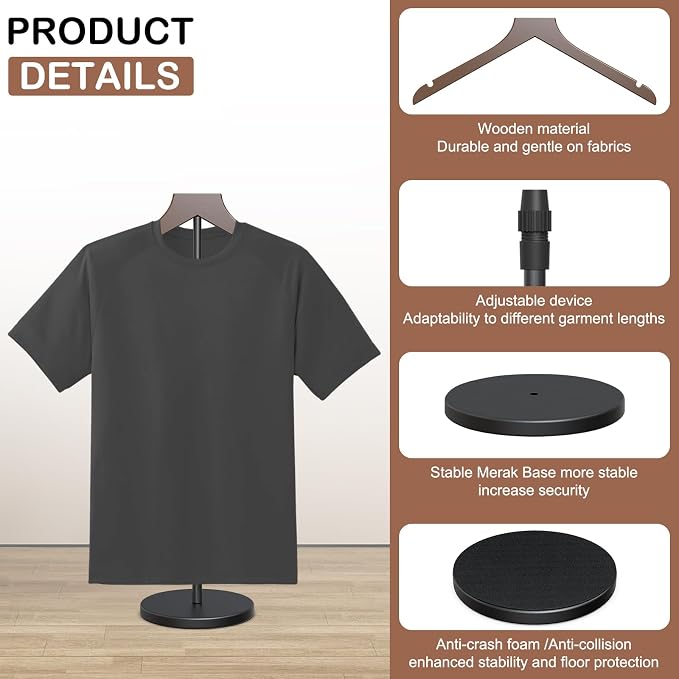 4 Pack Shirt Display Stand, 18-34 Inch Height Adjustable Mannequin Torso - Image 3