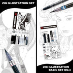 Kuretake Zig Inktober pen set, for Illustration, Manga Drawing, Lettering and - Image 7