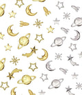 PENTA ANGEL Cosmos Themed Resin Fillers Charms Beads 42Pcs Gold Alloy Star Moon by PENTA+ANGEL