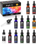 Nicpro 12 Colors Acrylic Ink for Artists, 1-oz Bottle by Nicpro