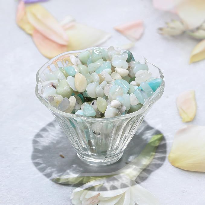 260pcs Natural Amazonite Crystal Beads Chips 5mm to 8mm Irregular Gemstone Beads - Image 4