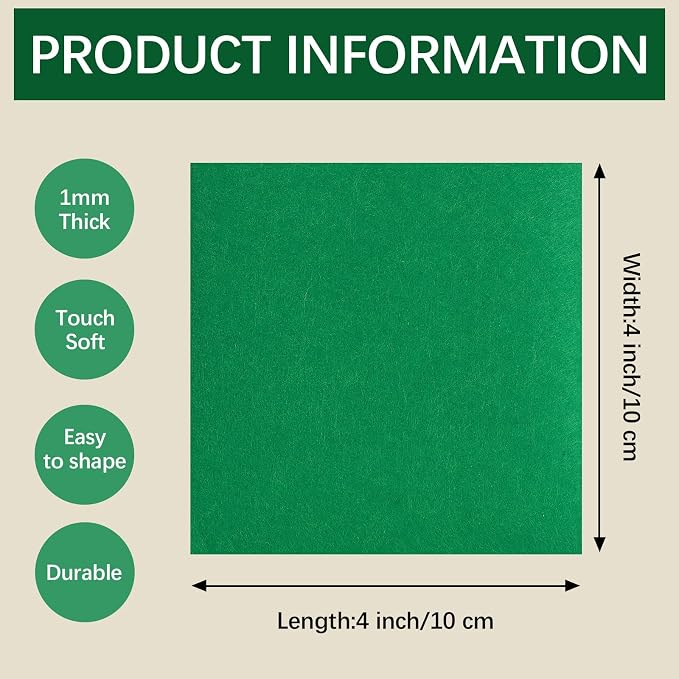 Green Felt Sheets 36 X 36 inht Felt Sheets - Image 2