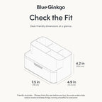BLUE GINKGO Compact Desk Organizer – Small 5-Compartment, Half Drawer Storage – - Image 3