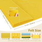 Yellow Felt Fabric Sheet 72" X 36", 1.4mm Thick Large Soft Durable Flexible - Image 2