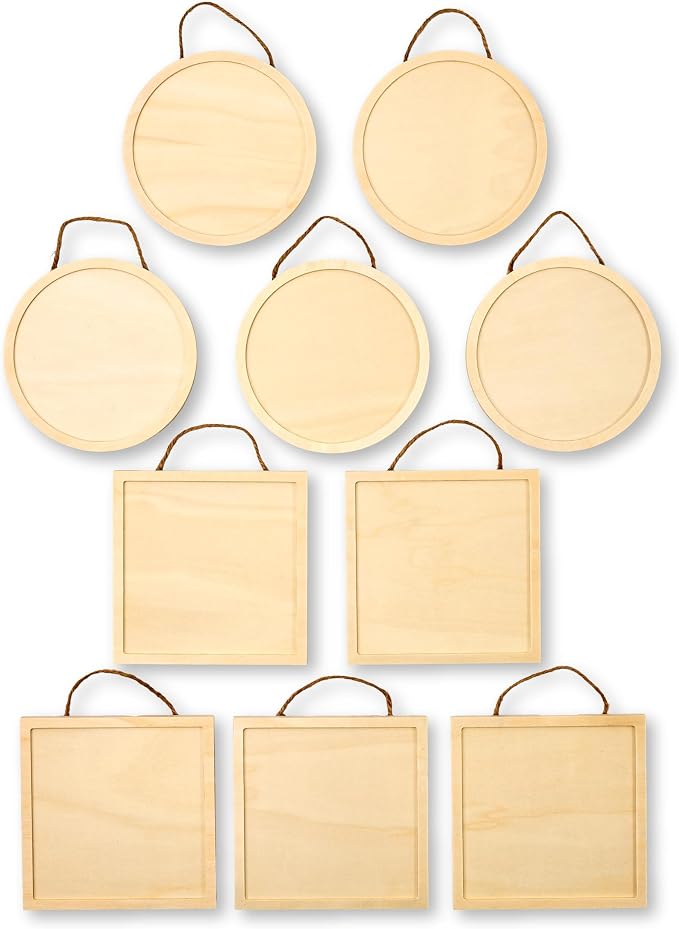 Martha Stewart, Circle and Square Wood Plaque Set by MarthaStewart