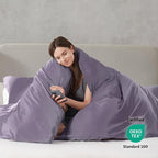 Nestl Grayish Purple Duvet Cover Queen Size - Image 3